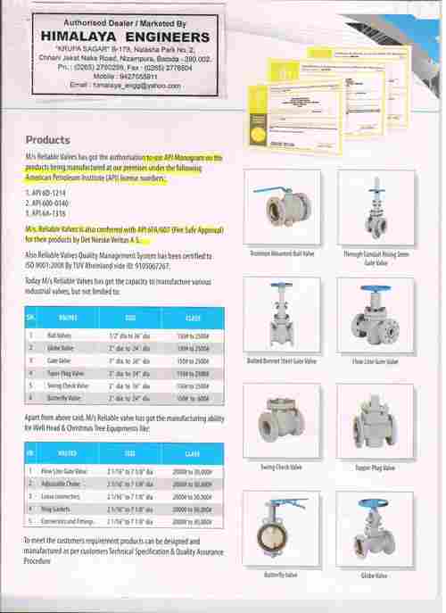 API  Industrial Valves