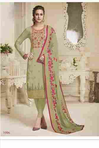 Designer Partywear Pure Upada Silk Straight Salwar Suit