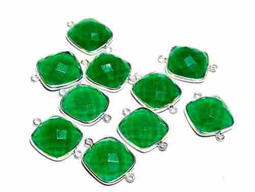 Green Onyx Gemstone Connector