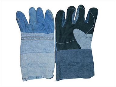 Jeans Fabric Safety Hand Gloves Gender: Male