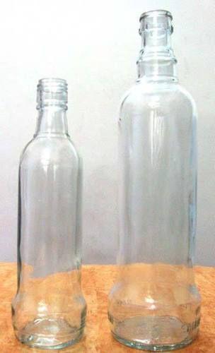 Transparent Rum Bottle