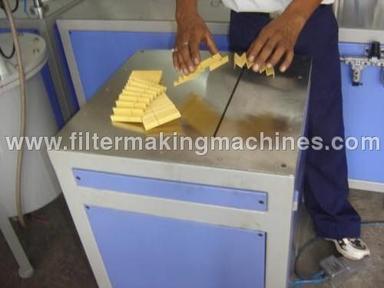 Blue & White Paper Edge Cutting Machine