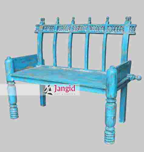 Indian Distressed Wooden Bench