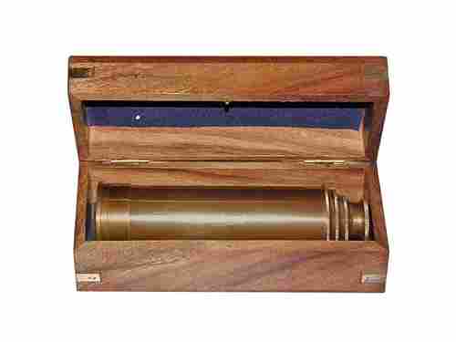 Antique Brass Telescope 14inch, Retractable with box