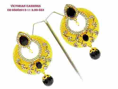 Exclusive Victorian Black stone Earring