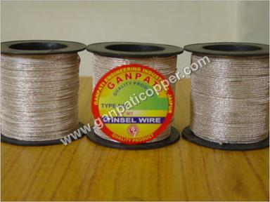 White Tinsel Braided Lead Wire