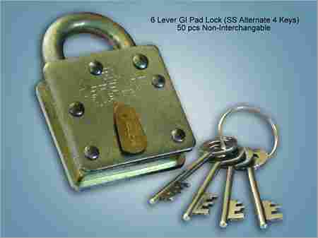 6 Lever GI Pad Lock