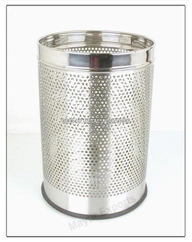 Silver Perforated Bin
