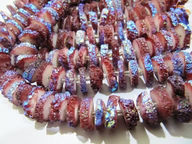 Malti Colour Solar Slice Beads Mystic Coated