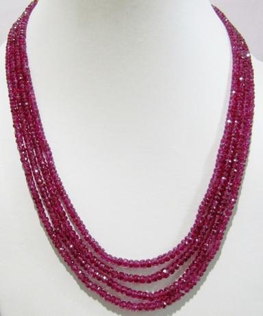 Red Ruby Imitation Beads Necklace