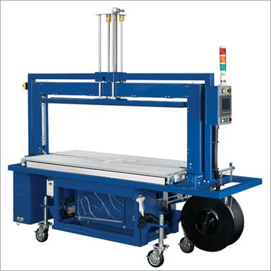 Blue And White Automatic Top Press Strapping Machine