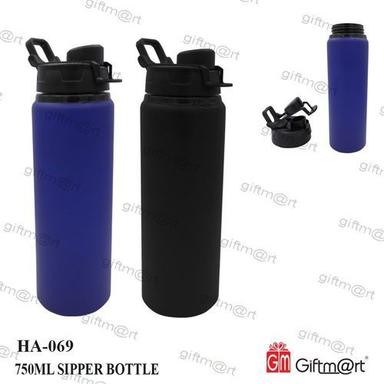 Black And Blue Metal Sipper Bottle