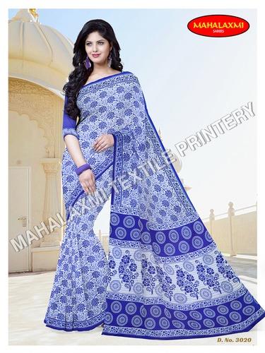 Blue Cotton Sarees India