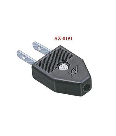 Black 2 Pin Flat Plug