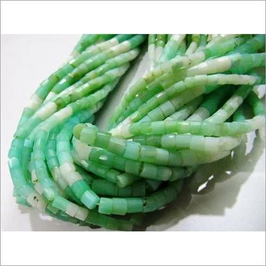 Green Peruvian Opal Pipe Beads