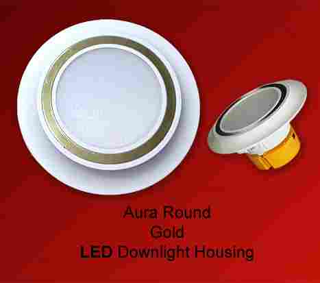 Aura Gold LED Downlight Housing Round