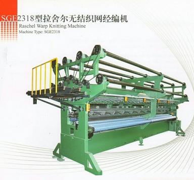 Green Raschel Warp Knitting Machine