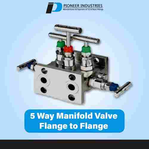 T Type Flange to Flange 5 Way Manifolds Valves