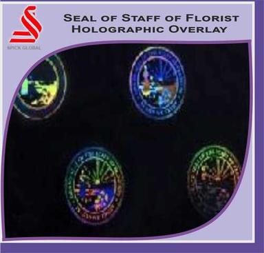 Holographic Seal of Staff of Florist Hologram Overlay Label