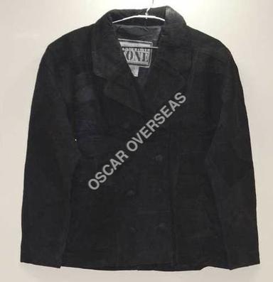Plain Black Leather Jacket