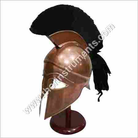 Copper Greek Corinthian Armor Helmet With Stand