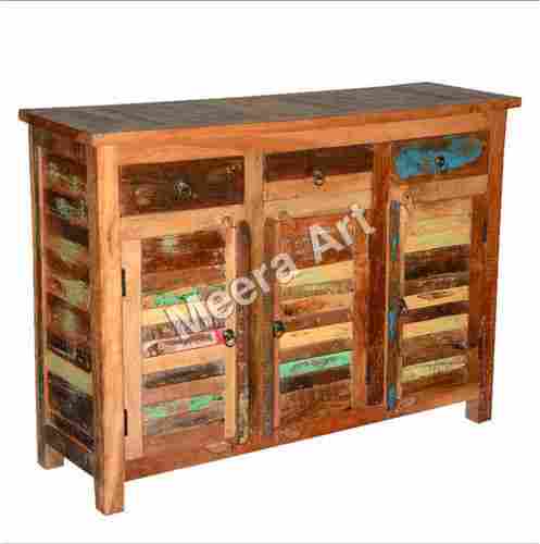Dravin Rustic Reclaimed Wood 3 Drawer Sideboard
