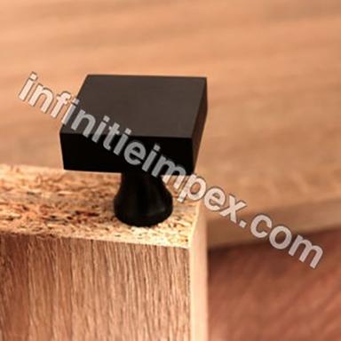 Solid Brass - Square Grey Knob Application: Cupboard Doors & Drawers