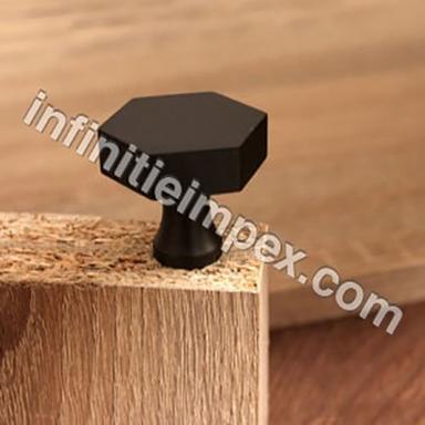 Brass Door Knob - Hex Grey Knob Application: Cabinet Hardware