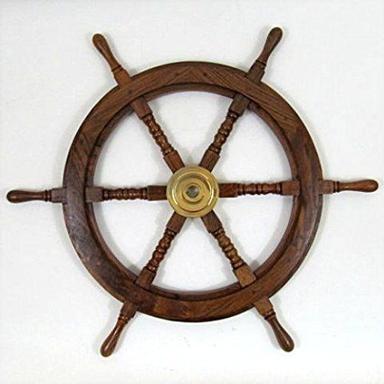 30" Nautical Wood Ships Wheel