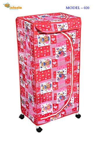 Plastic Movable Children Toy Box- Red