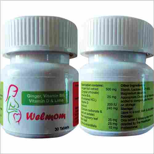 Welmom-Ginger, Vit B6, Vit D & Lime Tablets
