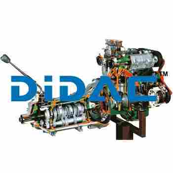 Carburettor Twin Shaft Petrol Engine FIAT With Gearbox Cutaway
