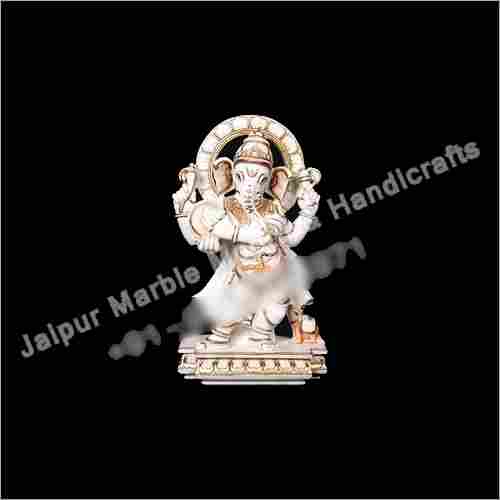 Marble Dancing Ganesh Moorti