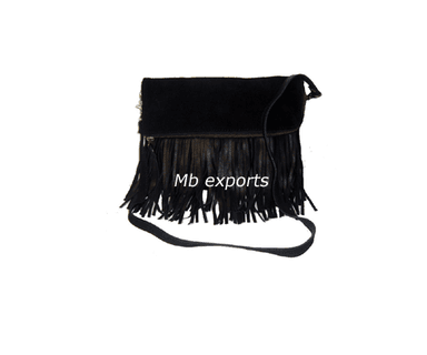Black Suede Leather Bags
