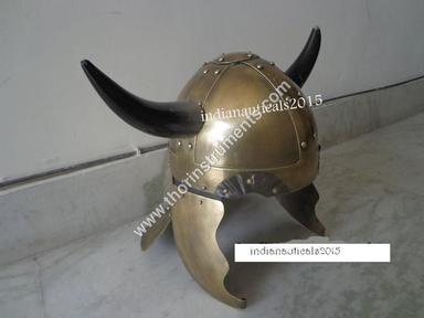 Antique Medieval Viking Horns Helmet