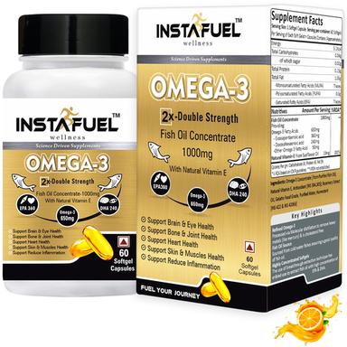 Omega 3 Fish Oil 2X Double 60 Softgel Capsules Efficacy: Promote Nutrition