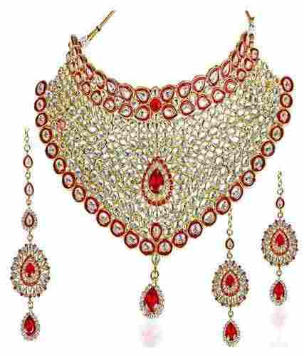 Red Kundan Bridal Necklace Set