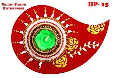 Red Decorative Acrylic Rangoli Plates