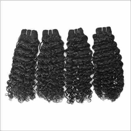 Machine Weft Natural Curly  Hair