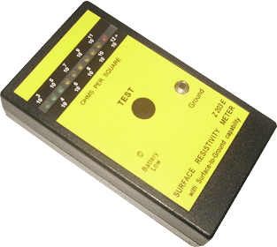 Black & Yellow Surface Resistivity Meter
