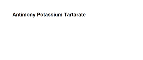 Antimony Potassium Tartrate