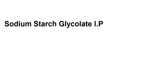 Sodium Starch Glycolate I.P