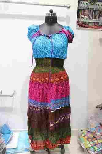 Half Sleeves long dress made by lungi