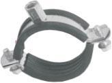 Grey Rubber Lined Pipe Clamps