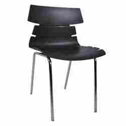 Black Alisar Steel Frame Plastic Chair