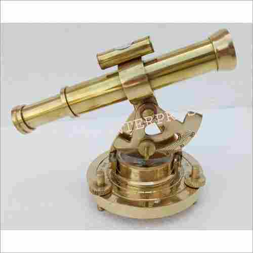 Brass Theodolite Alidade Telescope Compass Instrument