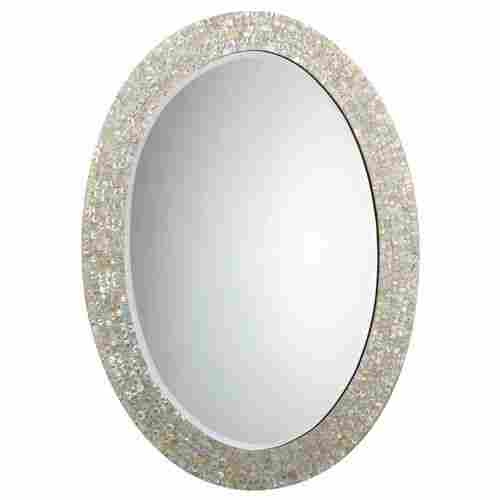 Oval Shape MOP Mirror