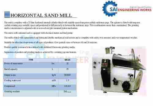 Horizontal Sand Mill