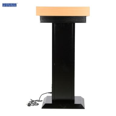 Epoxy Powder Coated Mdf And Steel Podium Stand With Tube Light Pds-02