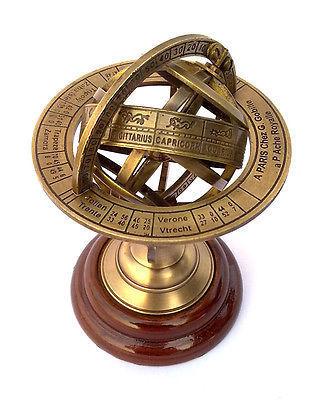 Brass Armillary Zodiac Globe